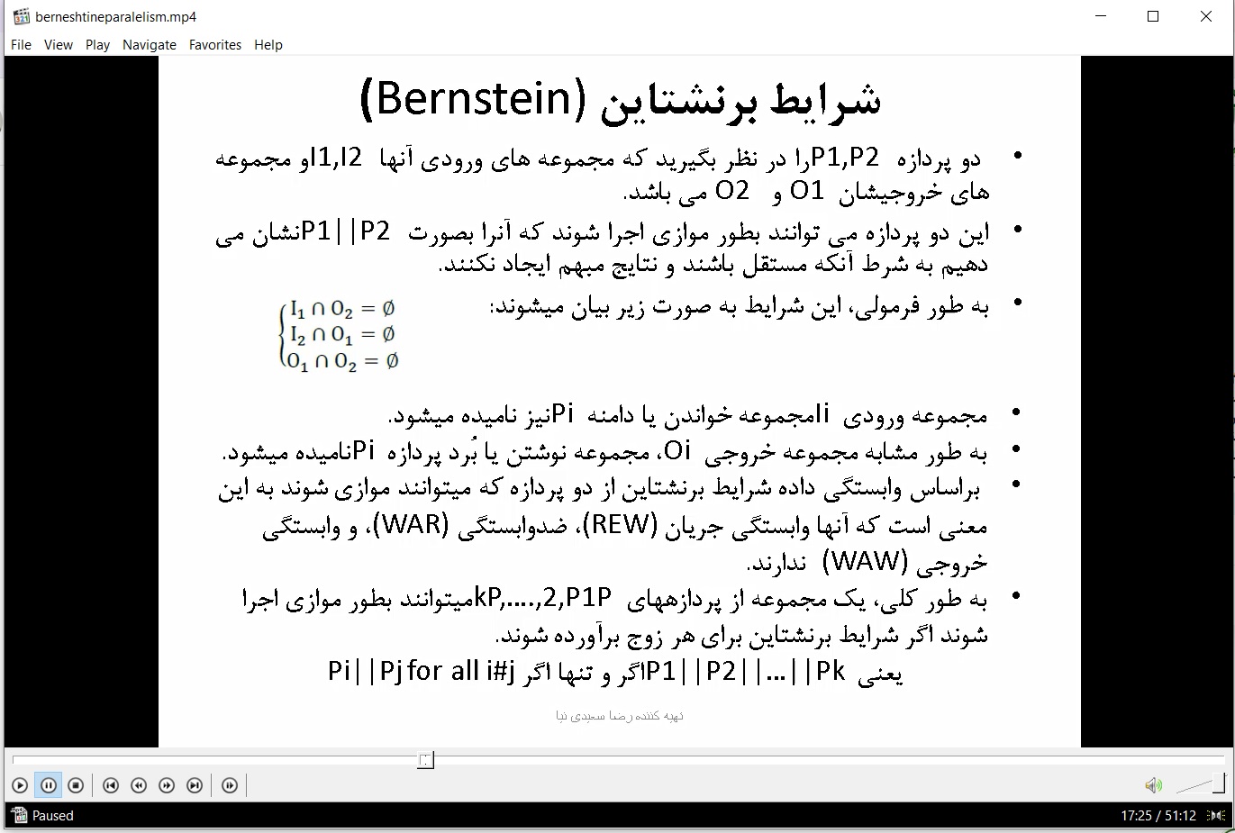 3-ویدیوی تدریس موازات سطح دستور- قانون برنشتاین با حل تست های کنکور دکترا معماری کامپیوتر-درس معماری کامپیوتر پیشرفته