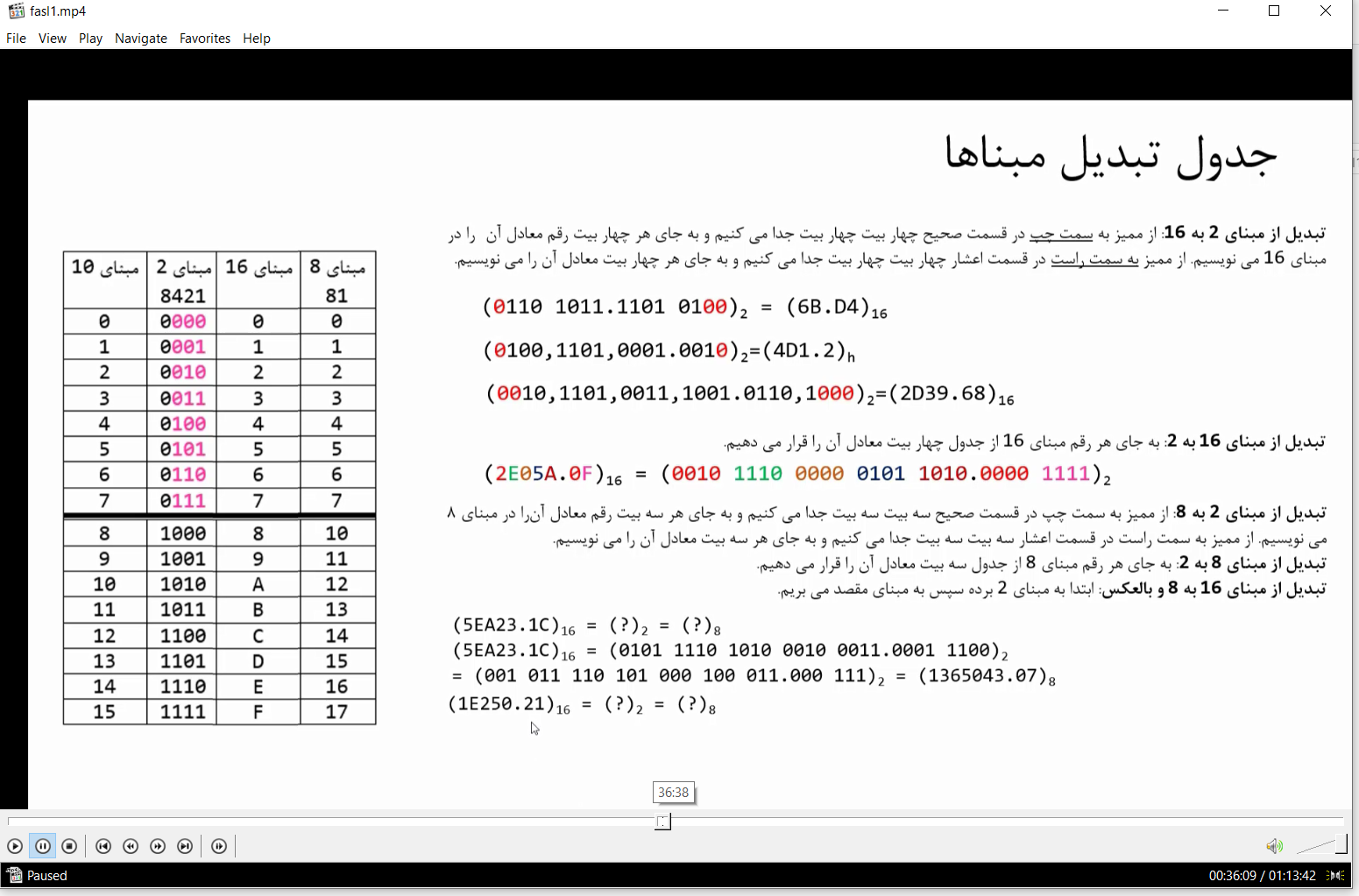 2-ویدیوی تدریس فصل اول زبان ماشین و اسمبلی