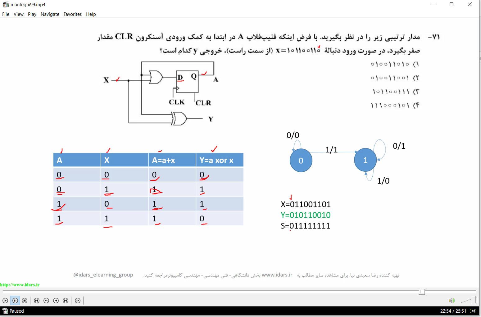 15-ویدیوی حل تشریحی  تست های کنکور ارشد مهندسی کامپیوتر  1399 درس مدار منطقی