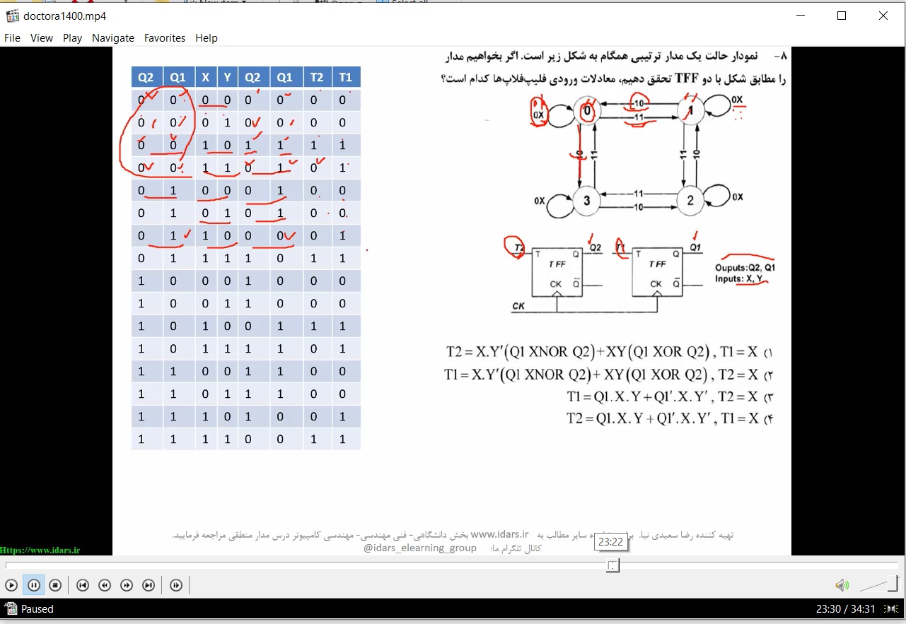 16-ویدوی حل تشریحی  تست های کنکور دکتری معماری کامپیوتر1400 درس مدار منطقی